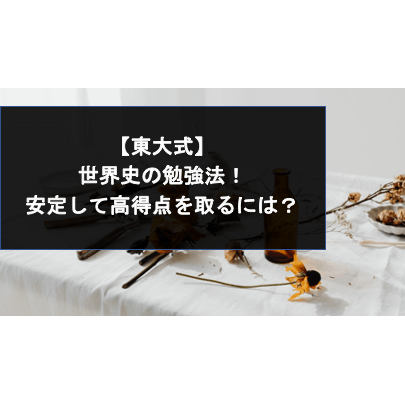 【東大式】世界史の勉強法！安定して高得点を取るには？