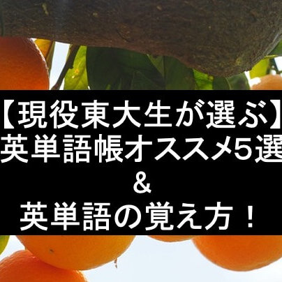 【現役東大生が選ぶ】オススメ英単語帳５選&英単語の覚え方！_1