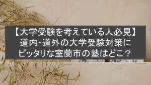 【大学受験を考えている人必見】道内・道外の大学受験対策にピッタリな室蘭市の塾は、どこ？